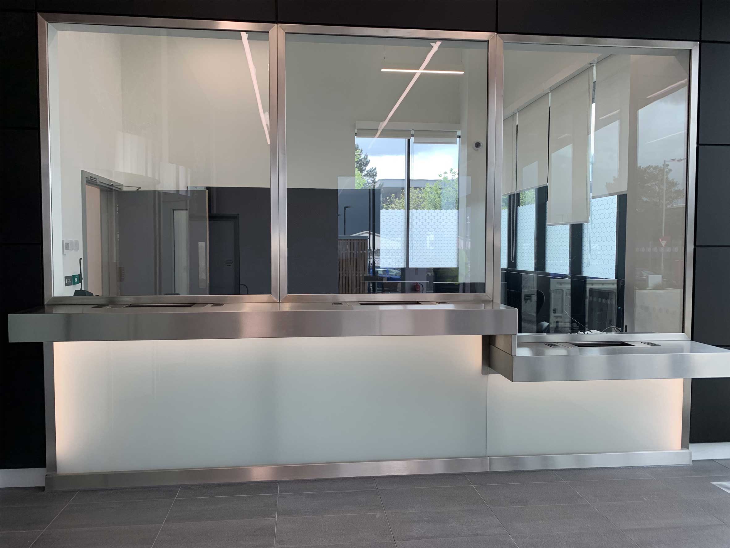 Architectural Armour Bank Security Counter Desks and Screens